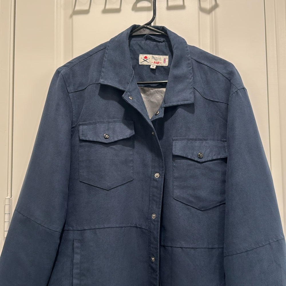 Byron British Style Soft Suade Shirt Jacket